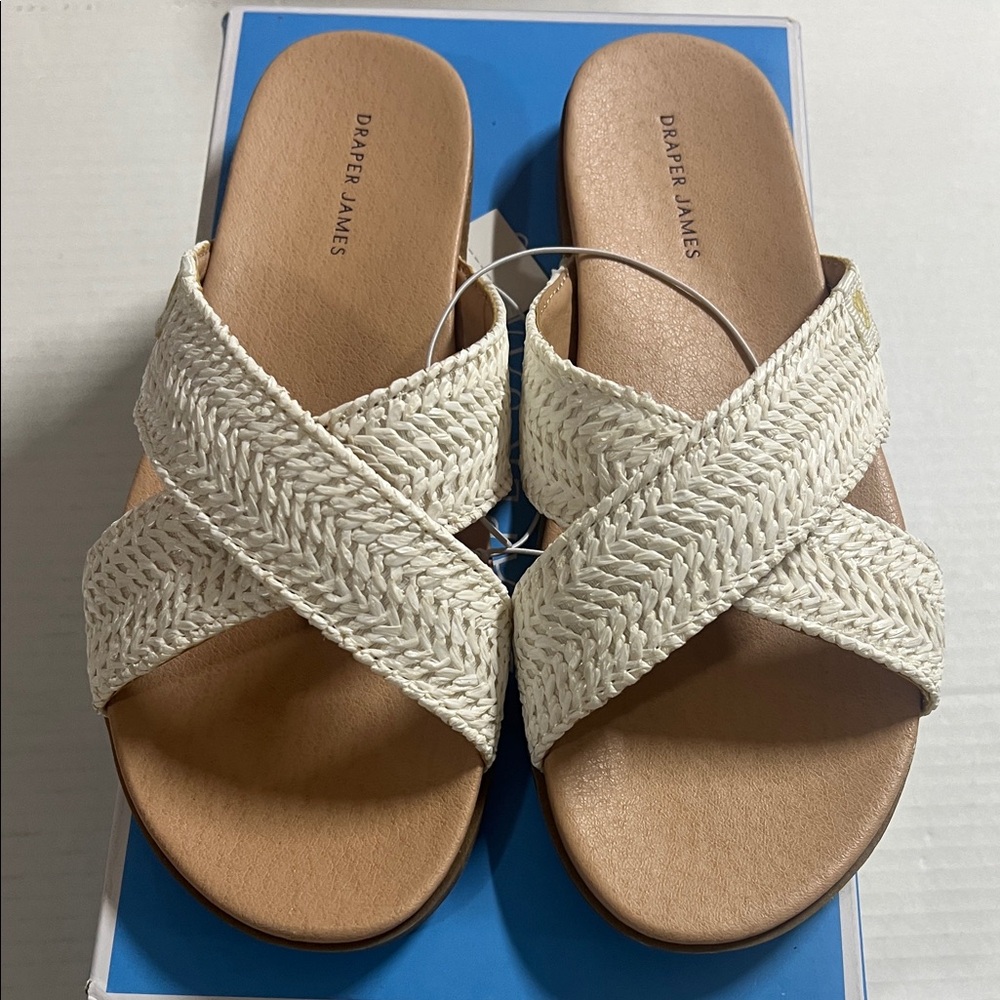Draper James Women's Woven Cream Sandals